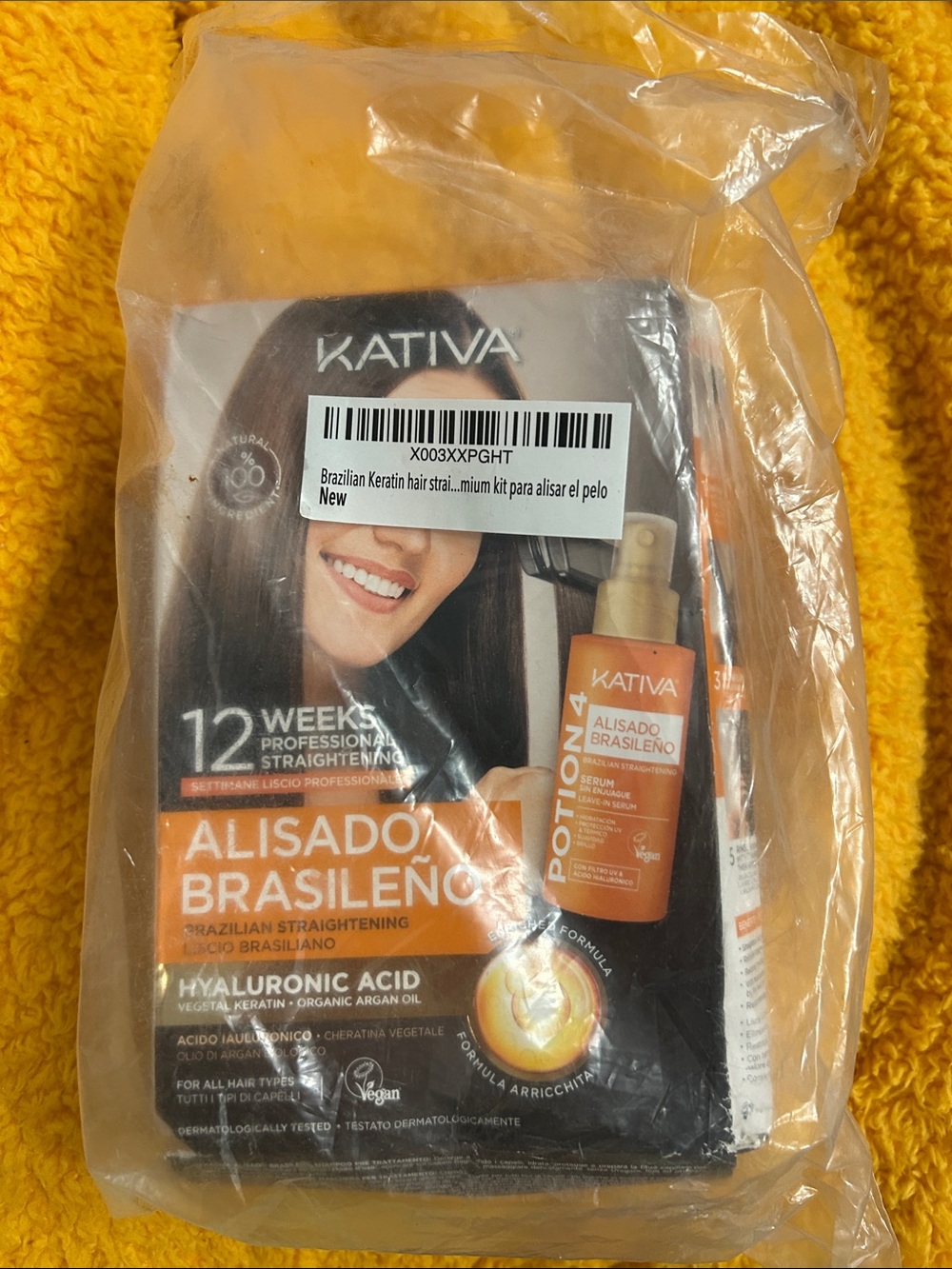 Kativa Alisado Brasileño Brazilian Straightening Kit - Orange/Black